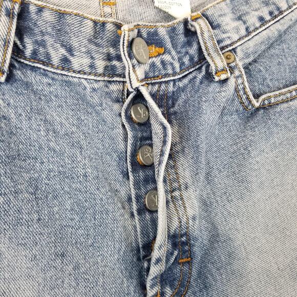 Vintage Calvin Klein Jeans 13 Low Rider Straight Leg Made USA Sandblast - Picture 4 of 13